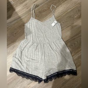 American Eagle lace trim romper